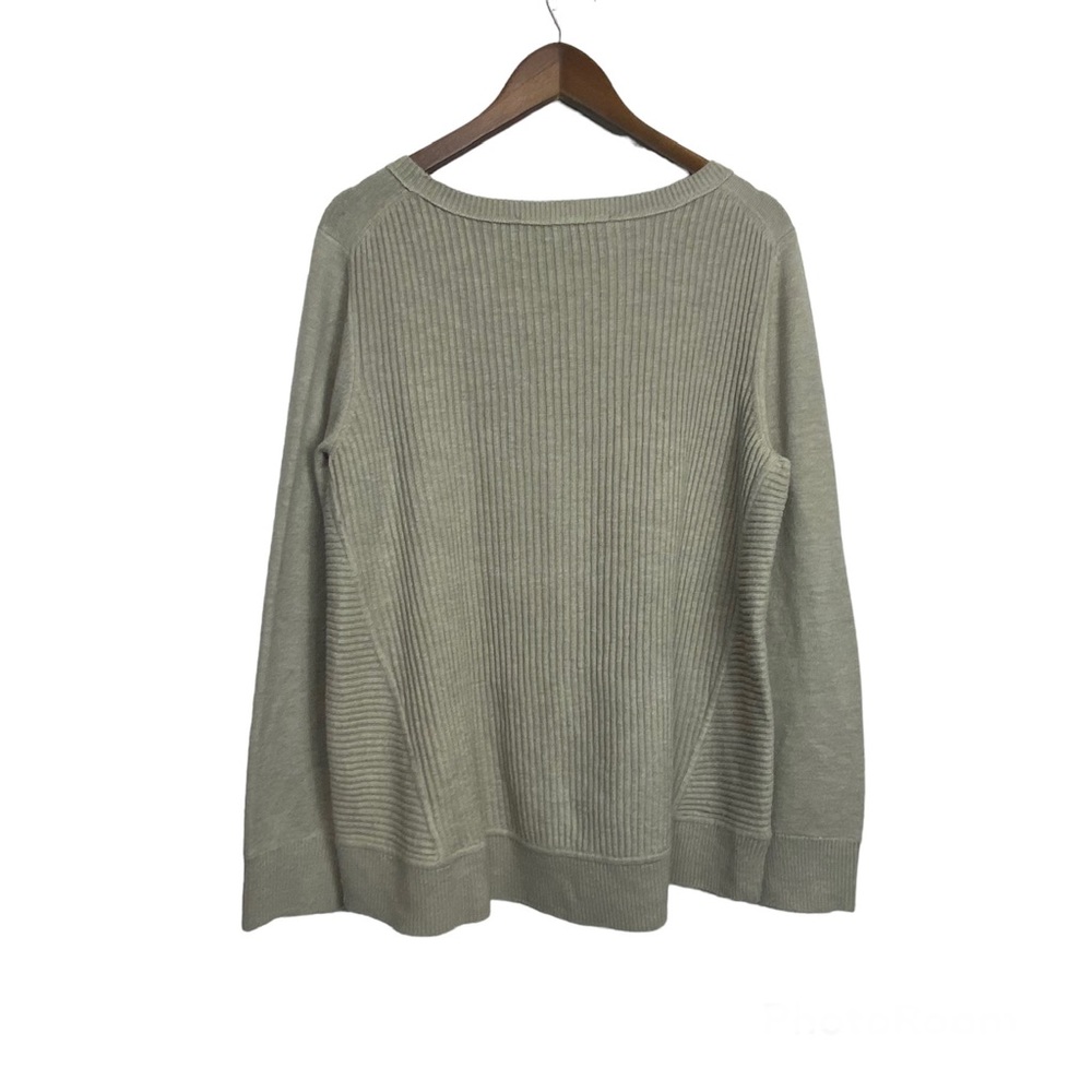 French Connection Tan Ribbed Back Sweater Large - Picture 2 of 7